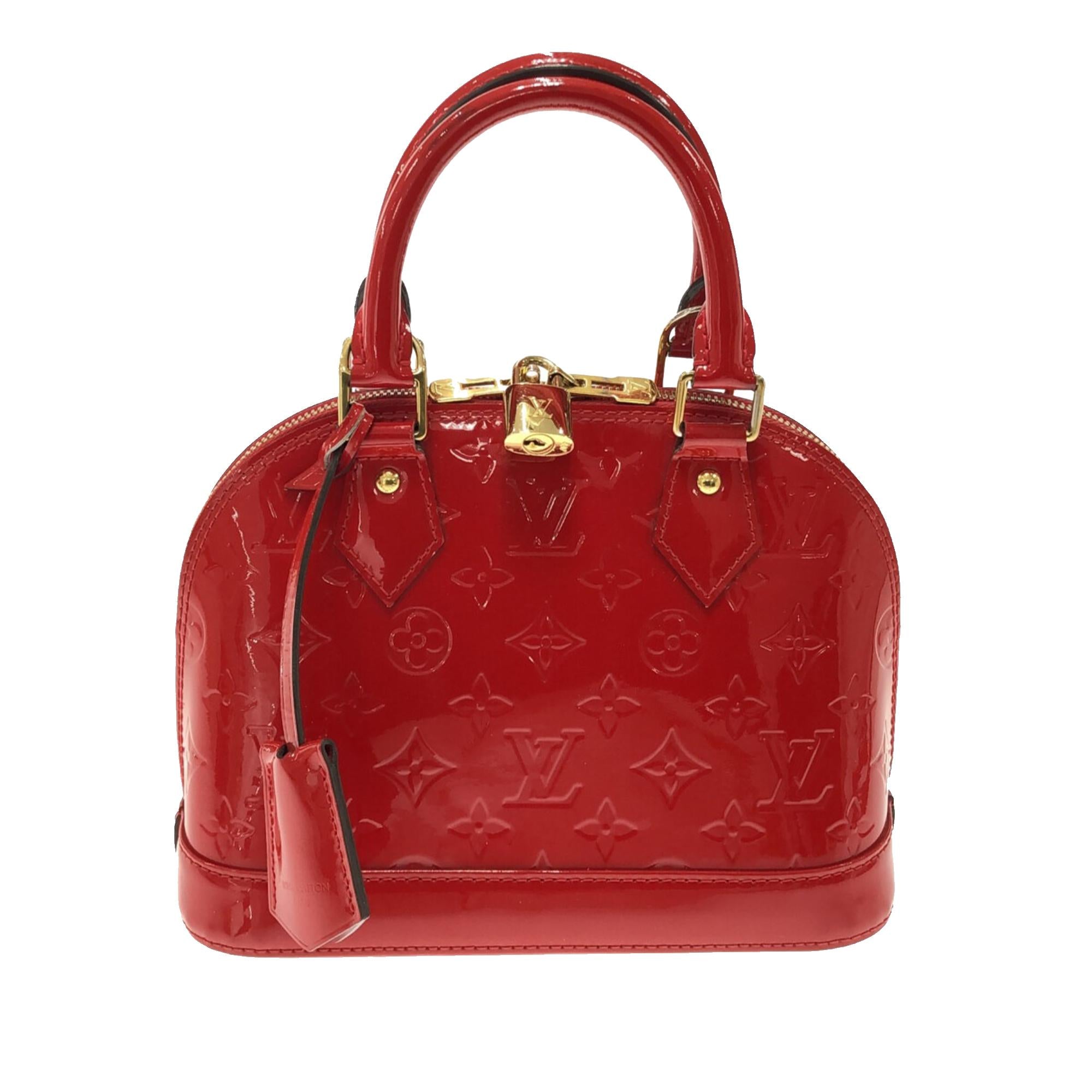 Louis Vuitton Monogram Vernis Alma BB (SHG-dJprRU)