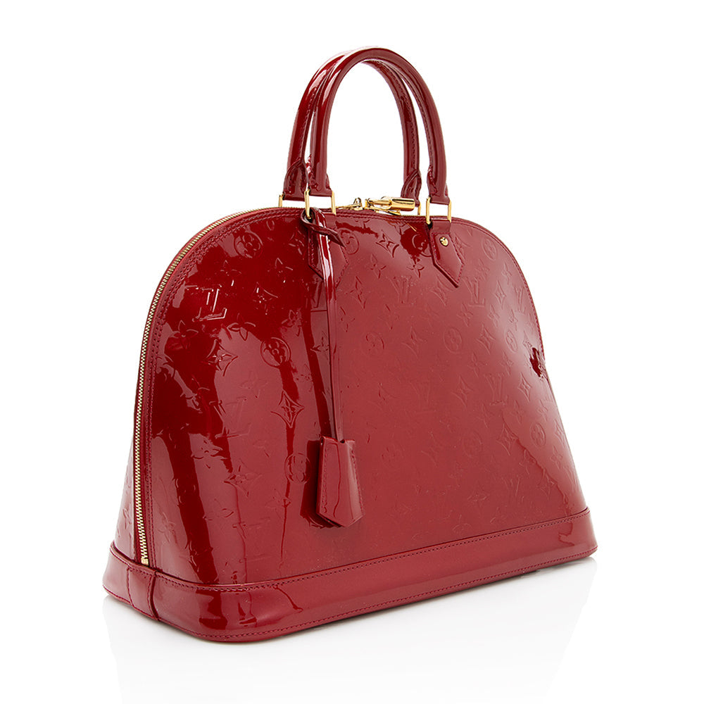 Louis Vuitton Monogram Vernis Alma GM Satchel (SHF-18772)