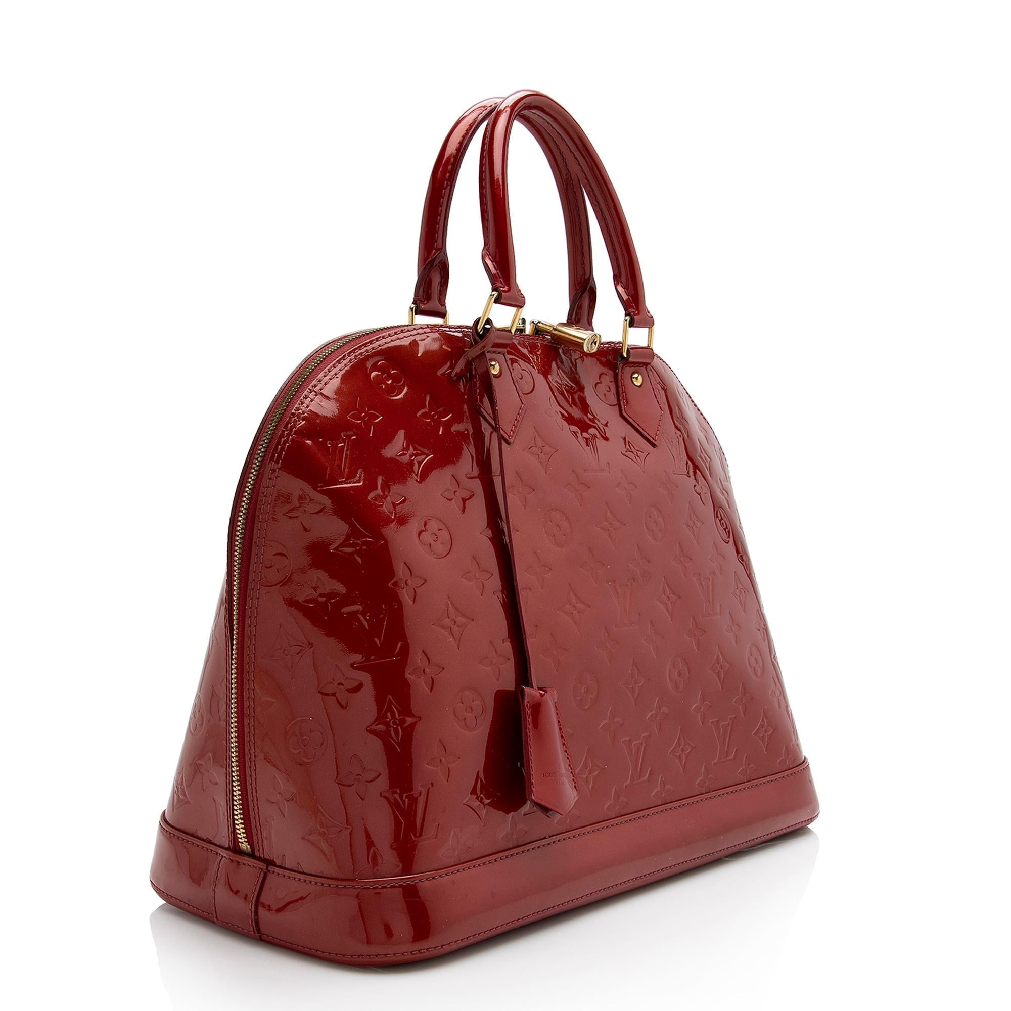 Louis Vuitton Monogram Vernis Alma GM Satchel (SHF-22282)