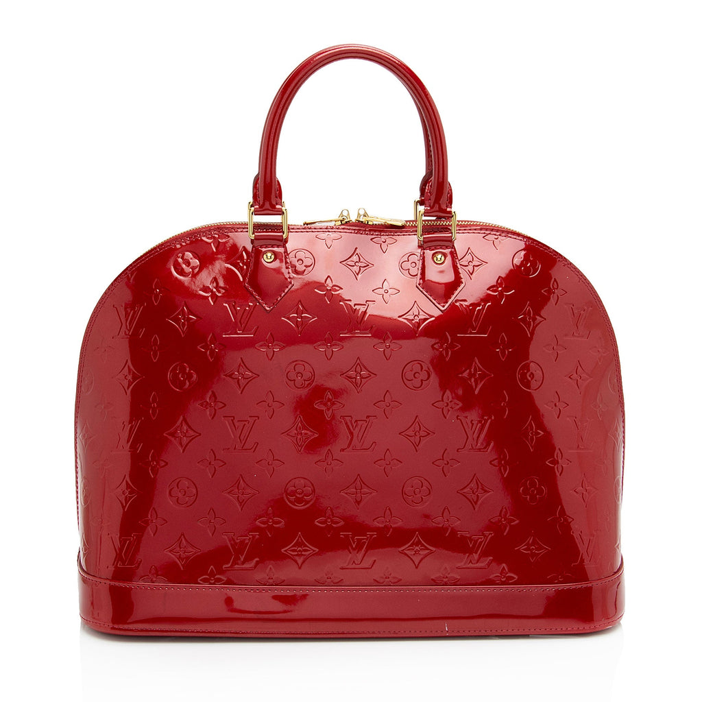 Louis Vuitton Monogram Vernis Alma GM Satchel (SHF-XIA8xV)