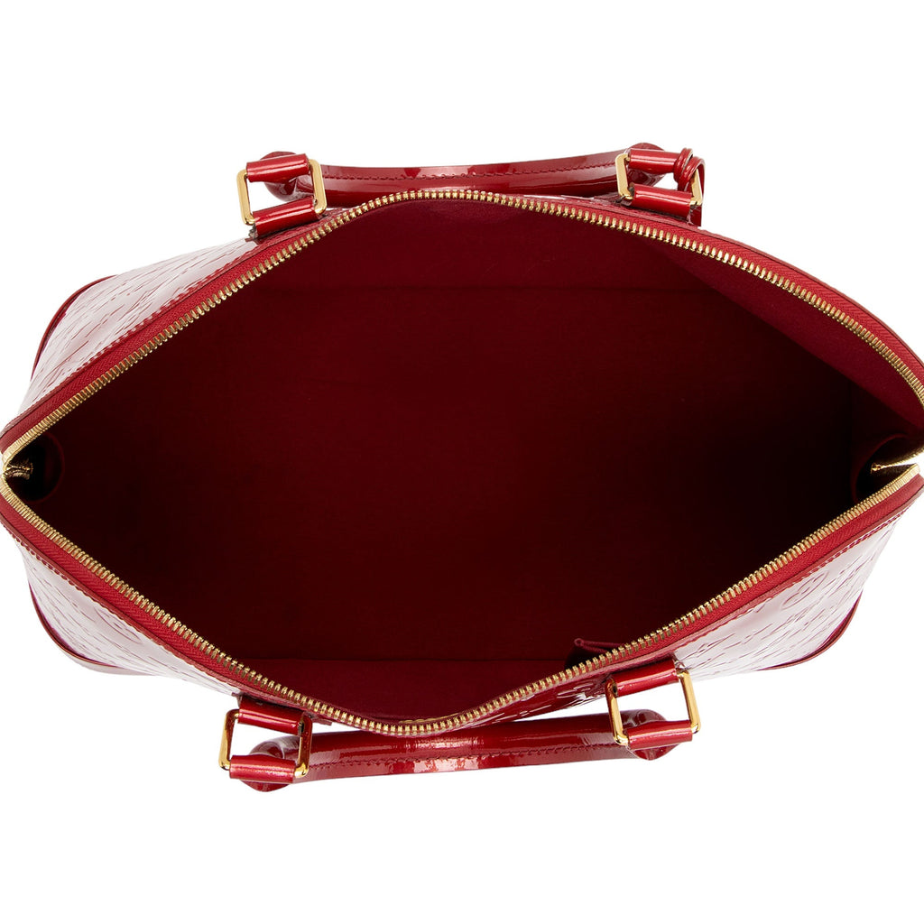 Louis Vuitton Monogram Vernis Alma GM Satchel (SHF-XIA8xV)