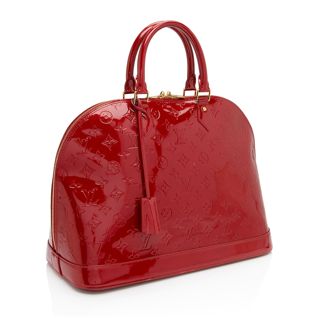 Louis Vuitton Monogram Vernis Alma GM Satchel (SHF-XIA8xV)