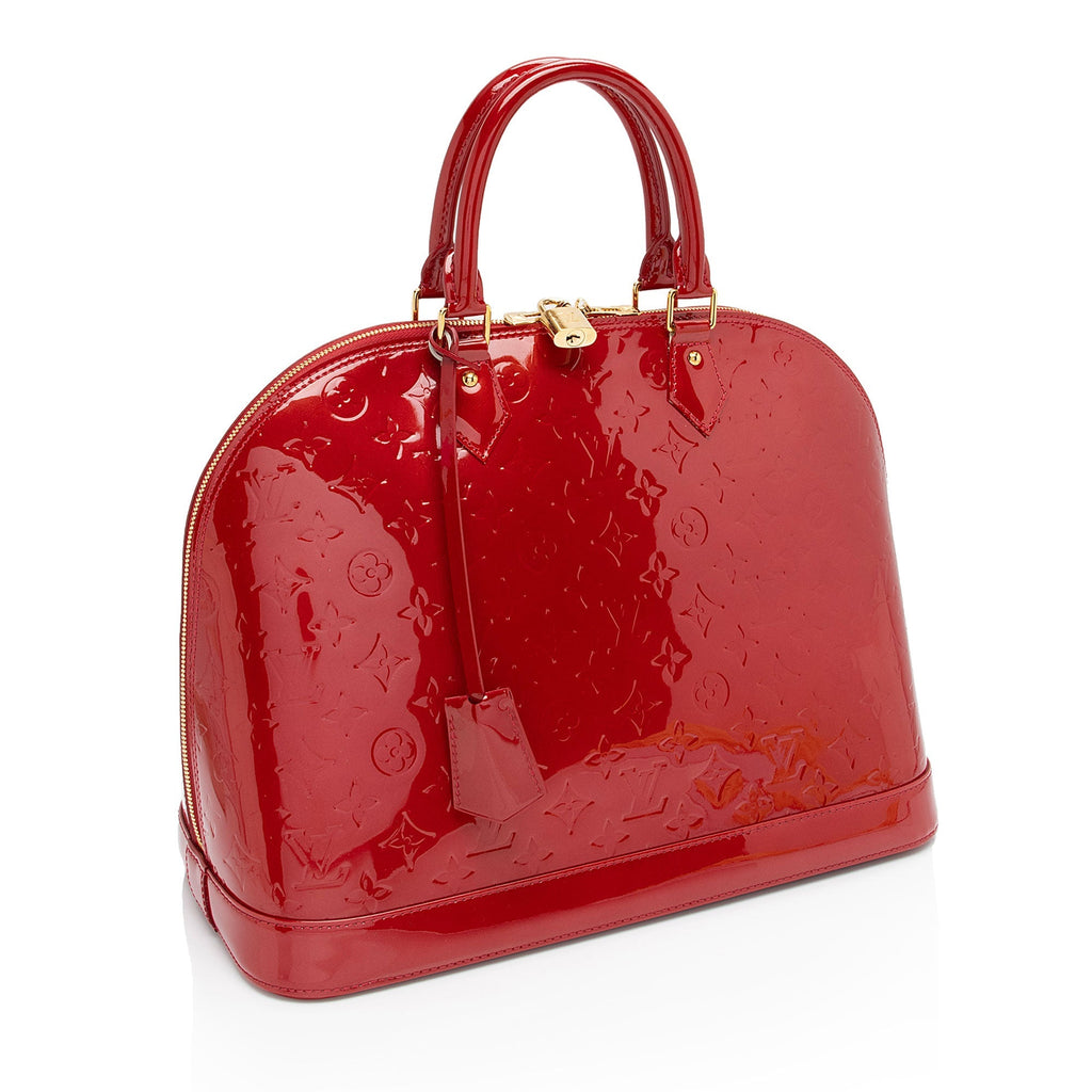 Louis Vuitton Monogram Vernis Alma GM Satchel (SHF-qWt83h)