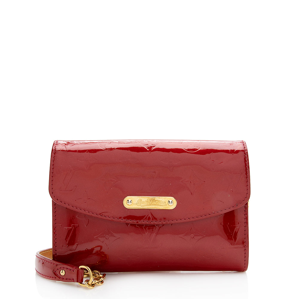 Louis Vuitton Monogram Vernis Bel Air Clutch (SHF-22065)