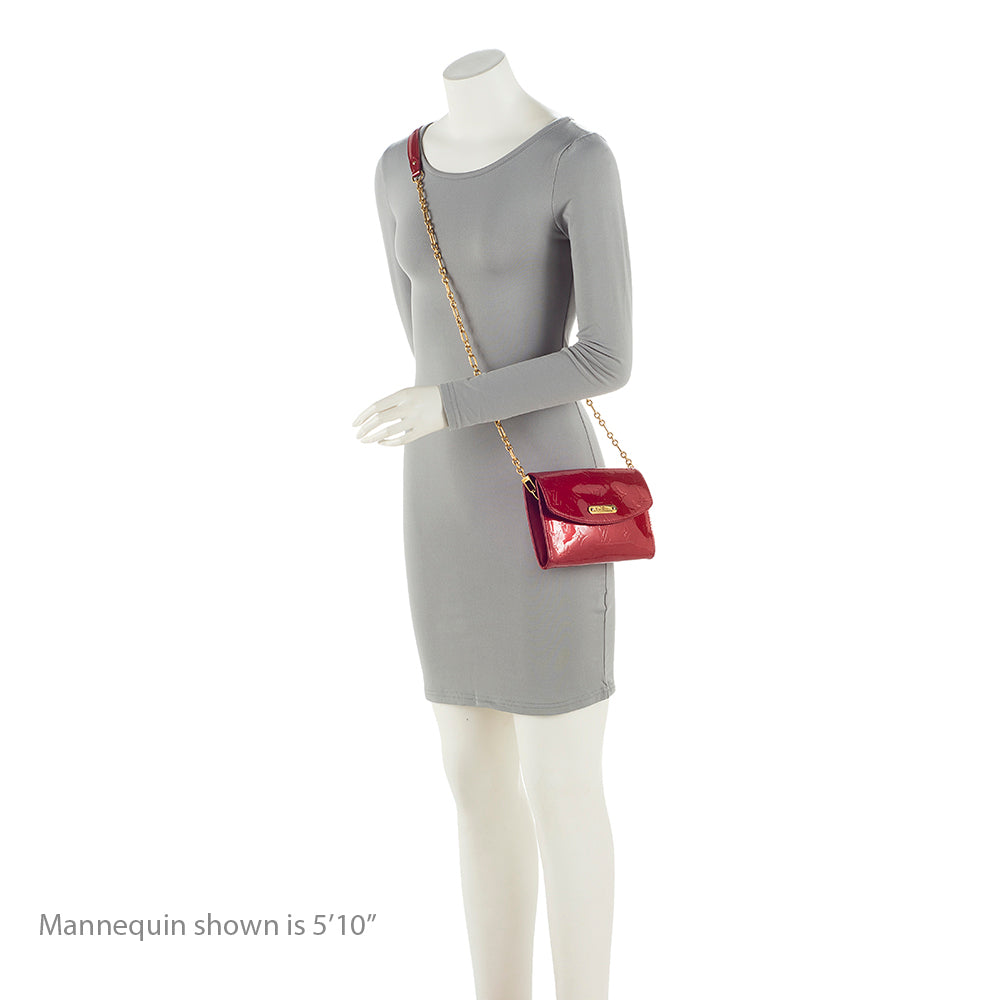 Louis Vuitton Monogram Vernis Bel Air Clutch (SHF-22065)