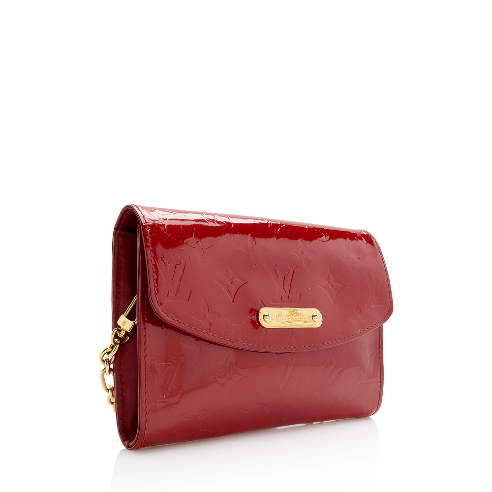 Louis Vuitton Monogram Vernis Bel Air Clutch (SHF-22065)