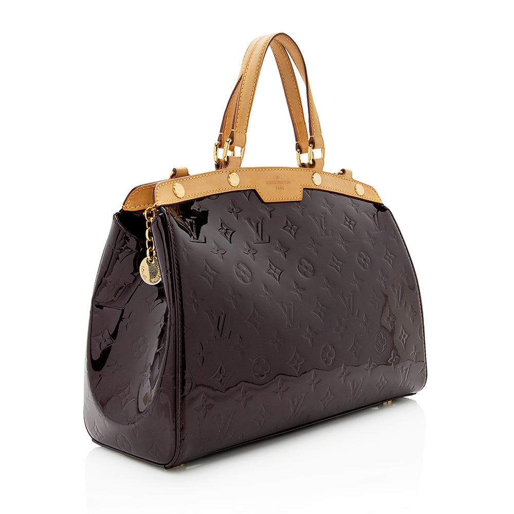Louis Vuitton Monogram Vernis Brea MM Satchel (SHF-19681)