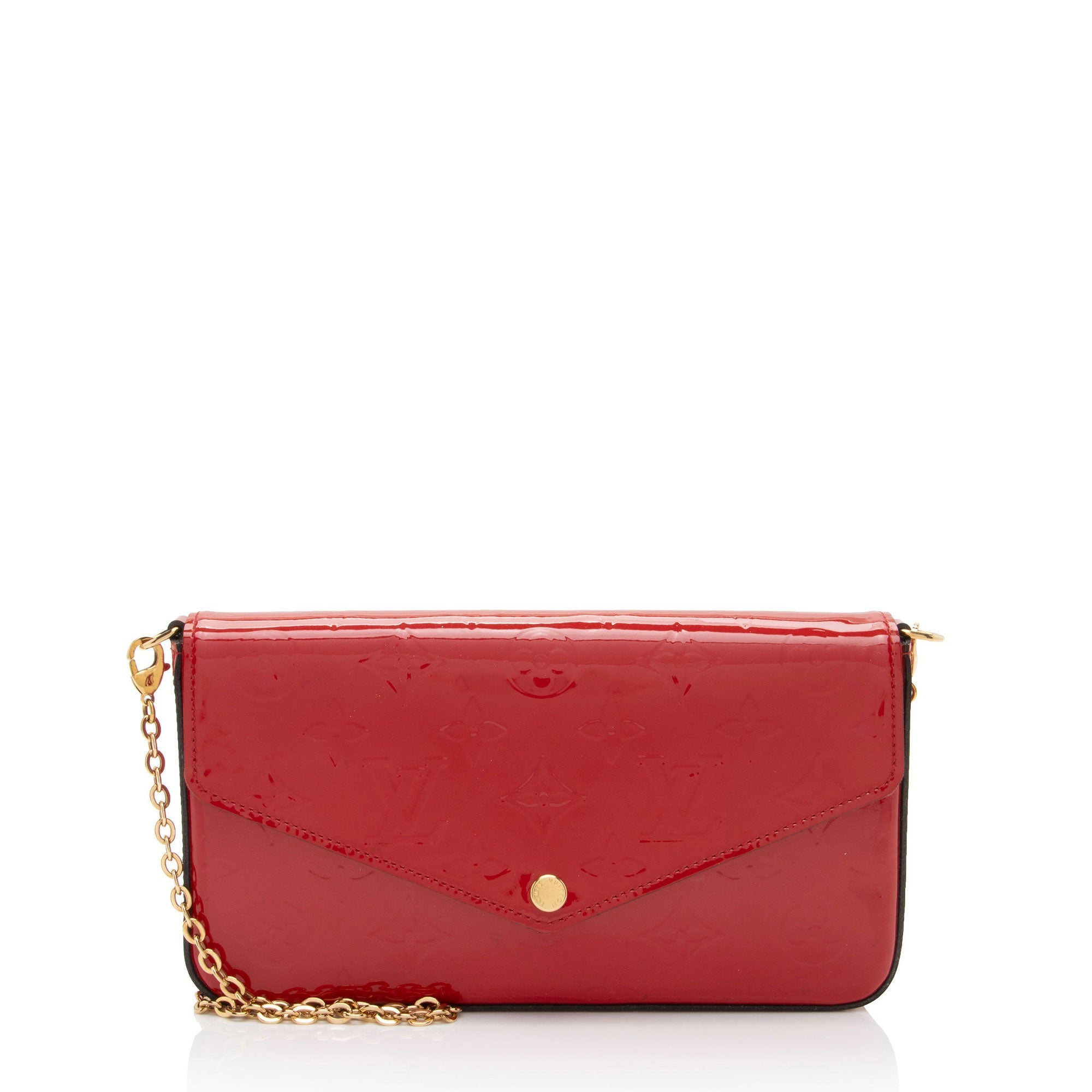 Louis Vuitton Monogram Vernis Felicie Pochette (SHF-GRZxjR)