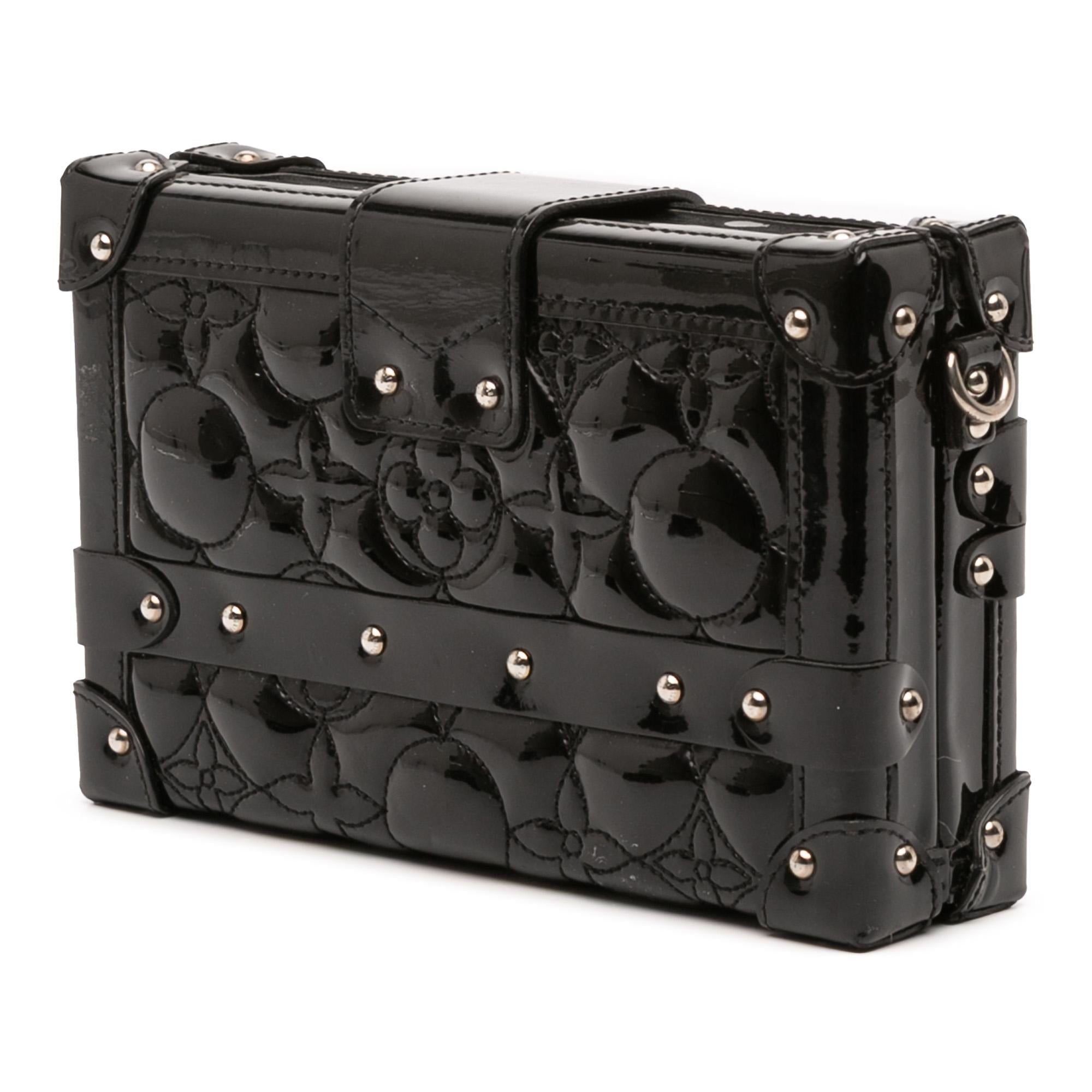 Louis Vuitton Monogram Vernis Fleur Petite Malle