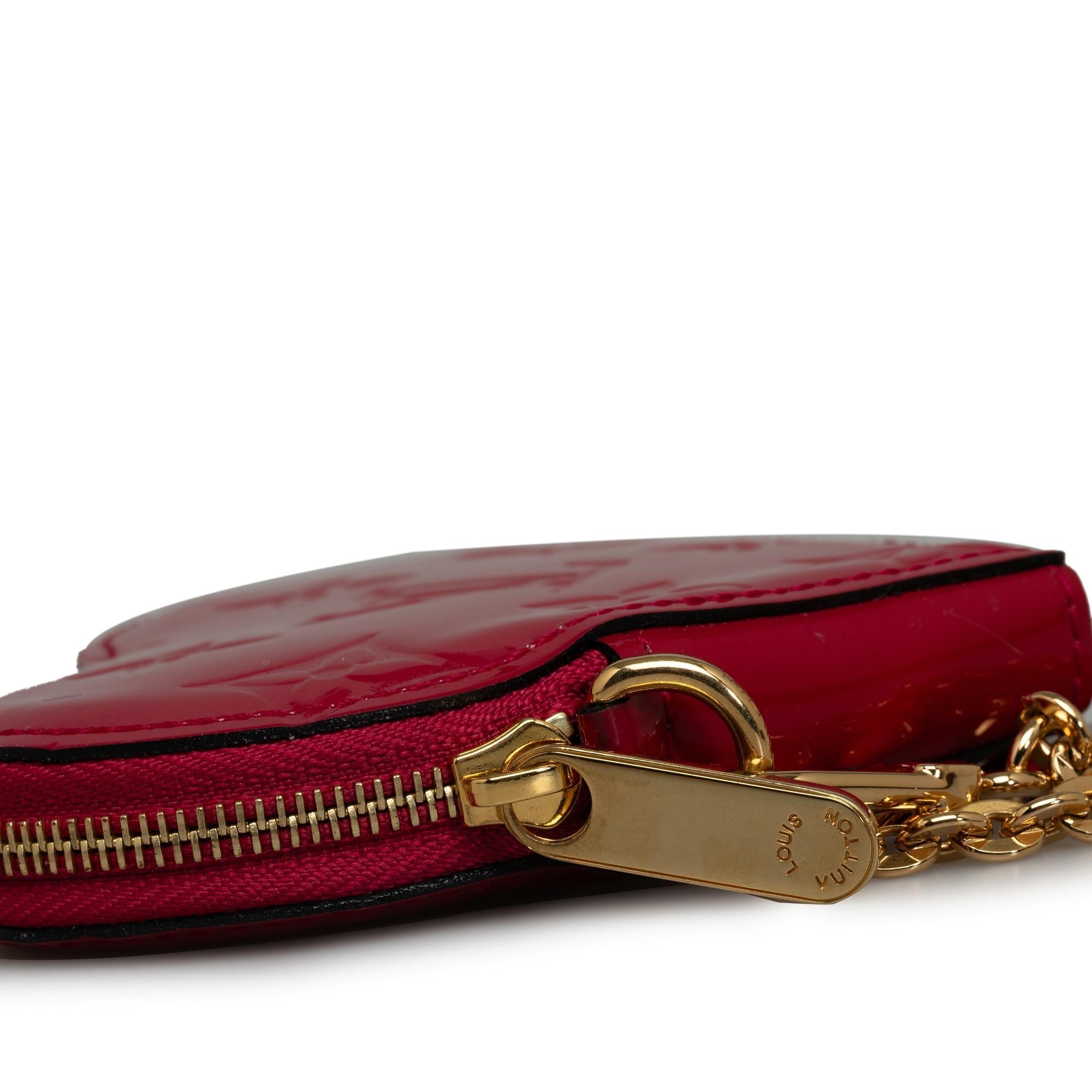 Louis Vuitton Monogram Vernis Heart Coin Purse (SHG-7JYdr7)