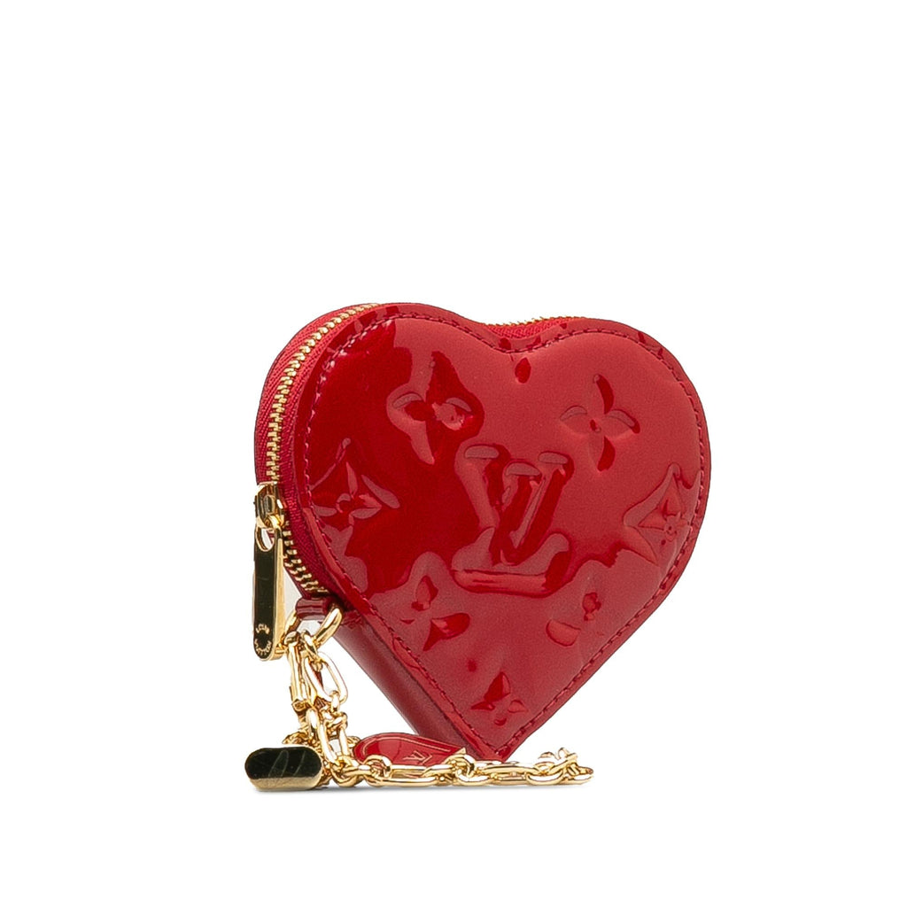 Louis Vuitton Monogram Vernis Heart Coin Purse (SHG-w8c3lR)