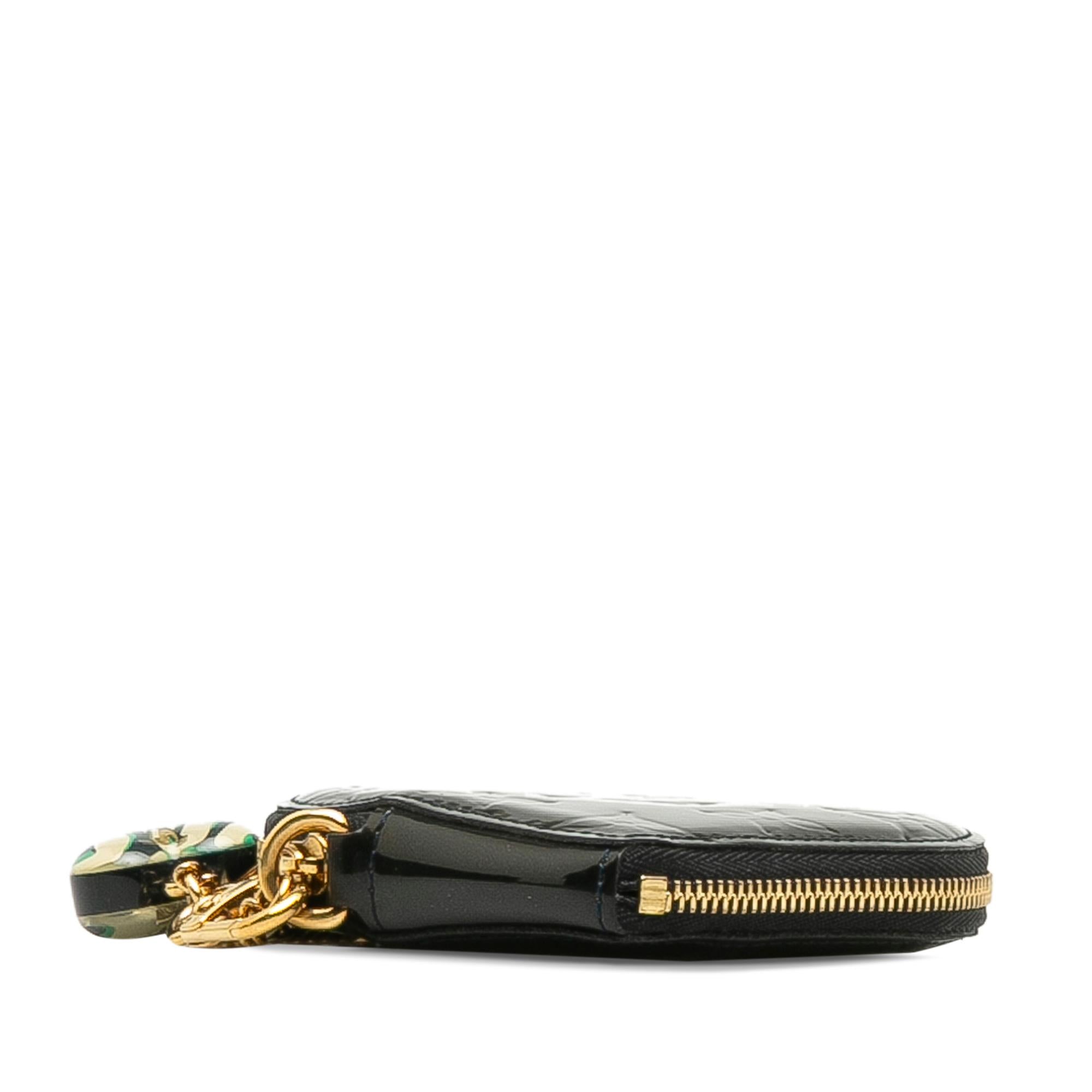 Louis Vuitton Monogram Vernis Heart Coin Purse (SHG-gdCCOK)