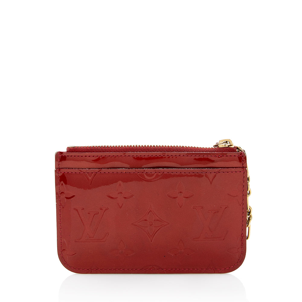 Louis Vuitton Monogram Vernis Key Pouch (SHF-17295)