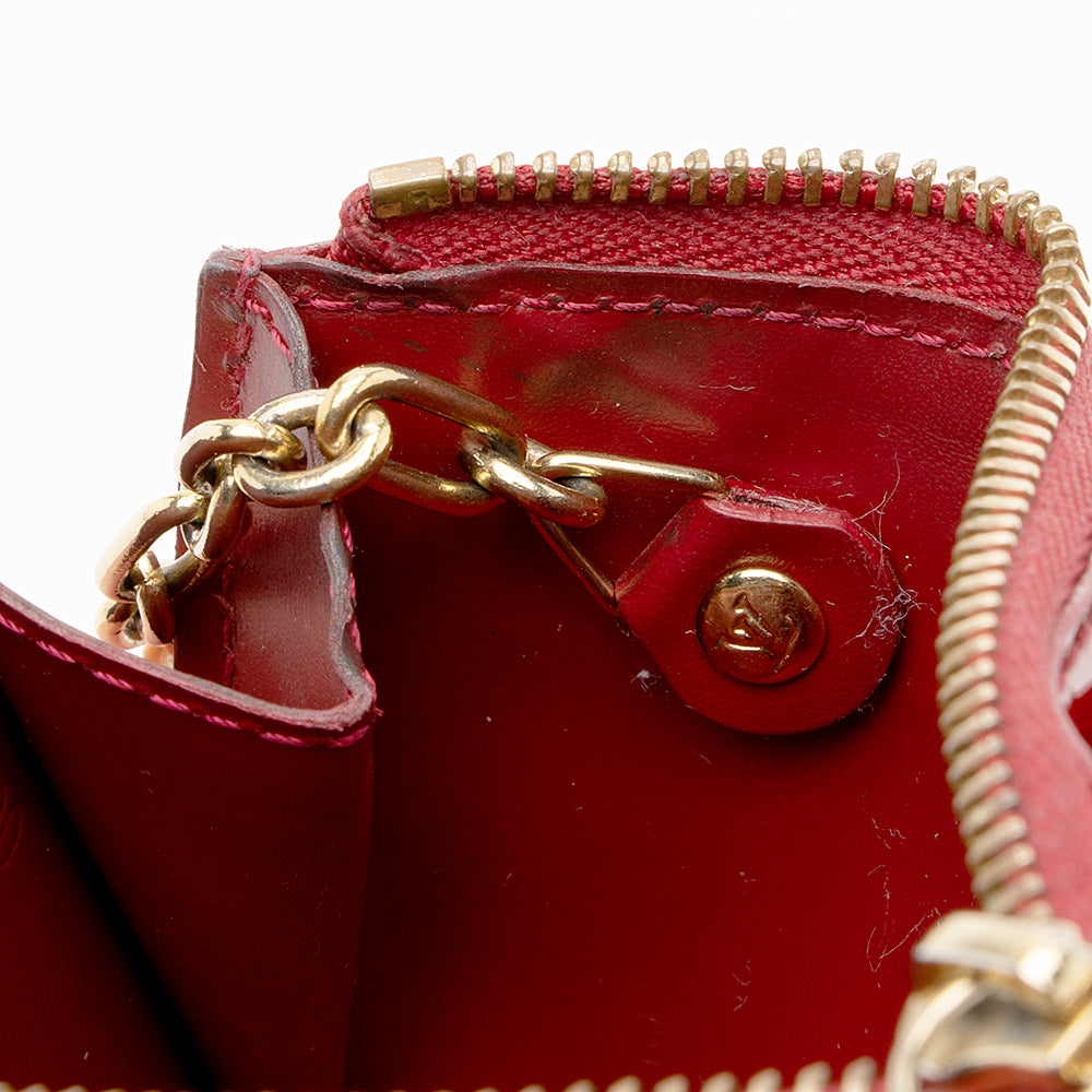 Louis Vuitton Monogram Vernis Key Pouch (SHF-17295)