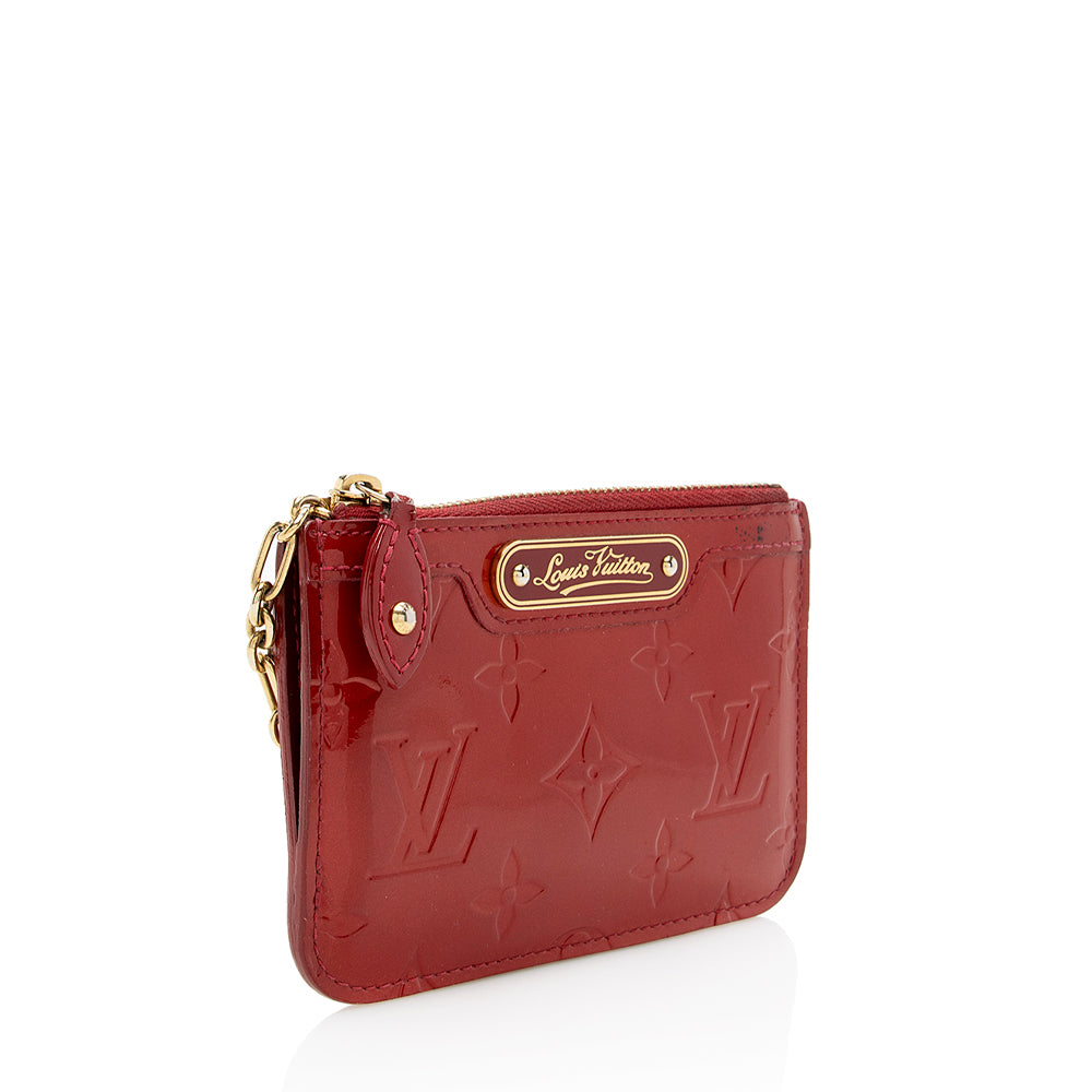 Louis Vuitton Monogram Vernis Key Pouch (SHF-17295)