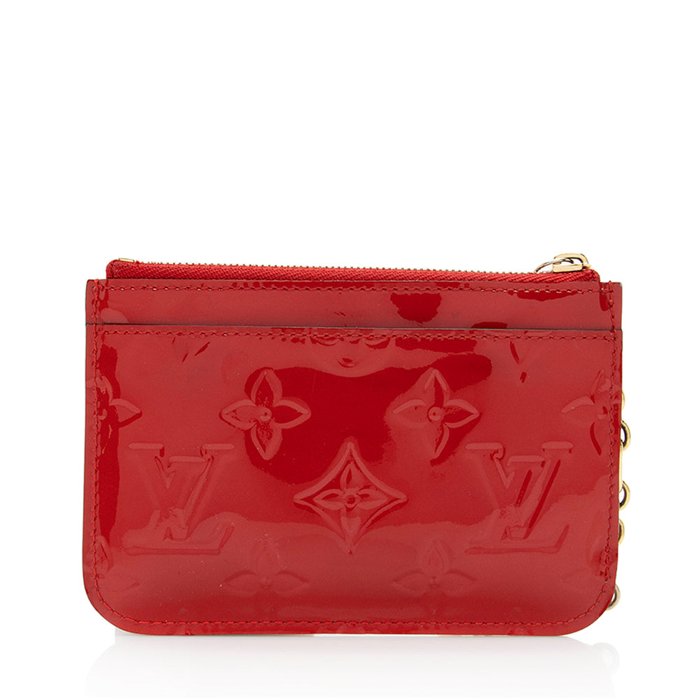 Louis Vuitton Monogram Vernis Key Pouch (SHF-19657)
