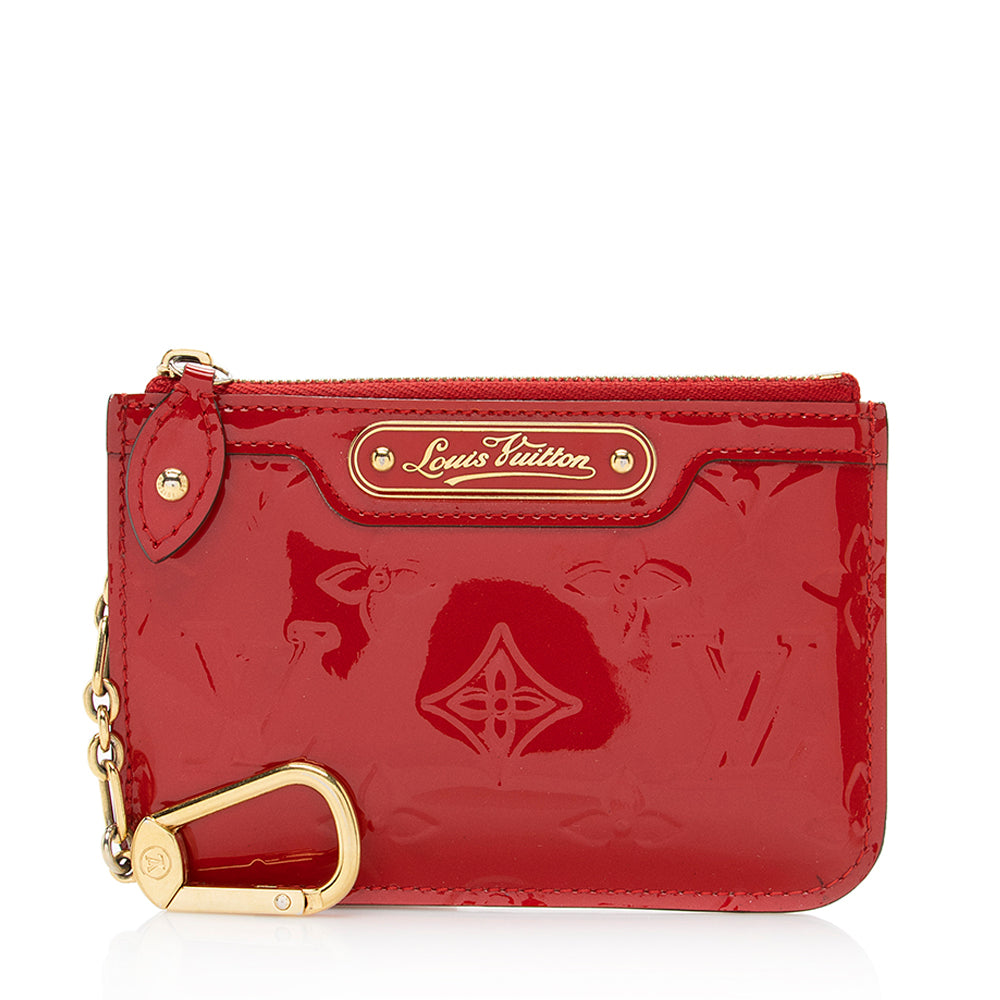 Louis Vuitton Monogram Vernis Key Pouch (SHF-19657)