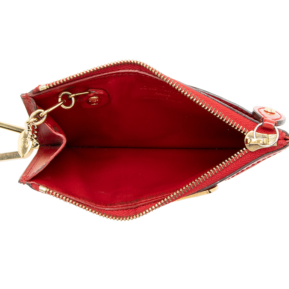 Louis Vuitton Monogram Vernis Key Pouch (SHF-19657)