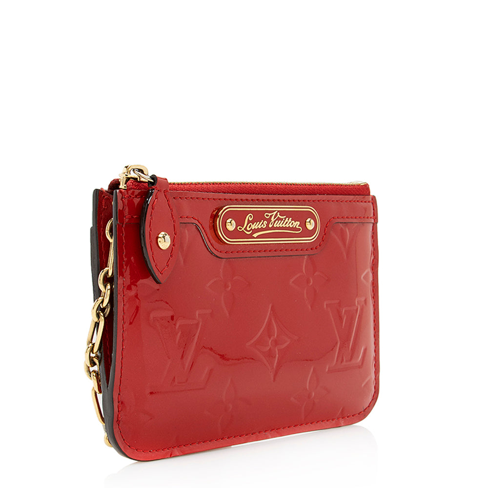 Louis Vuitton Monogram Vernis Key Pouch (SHF-19657)