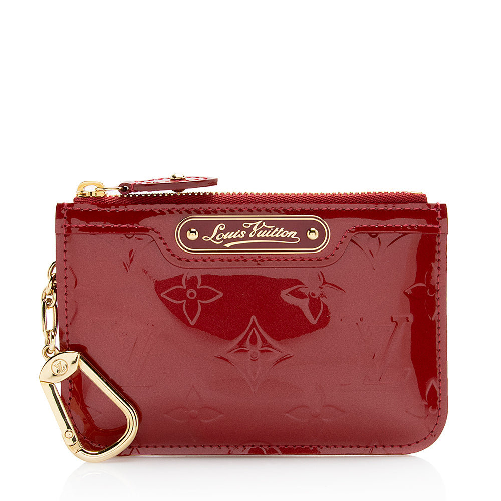 Louis Vuitton Monogram Vernis Key Pouch (SHF-22157)