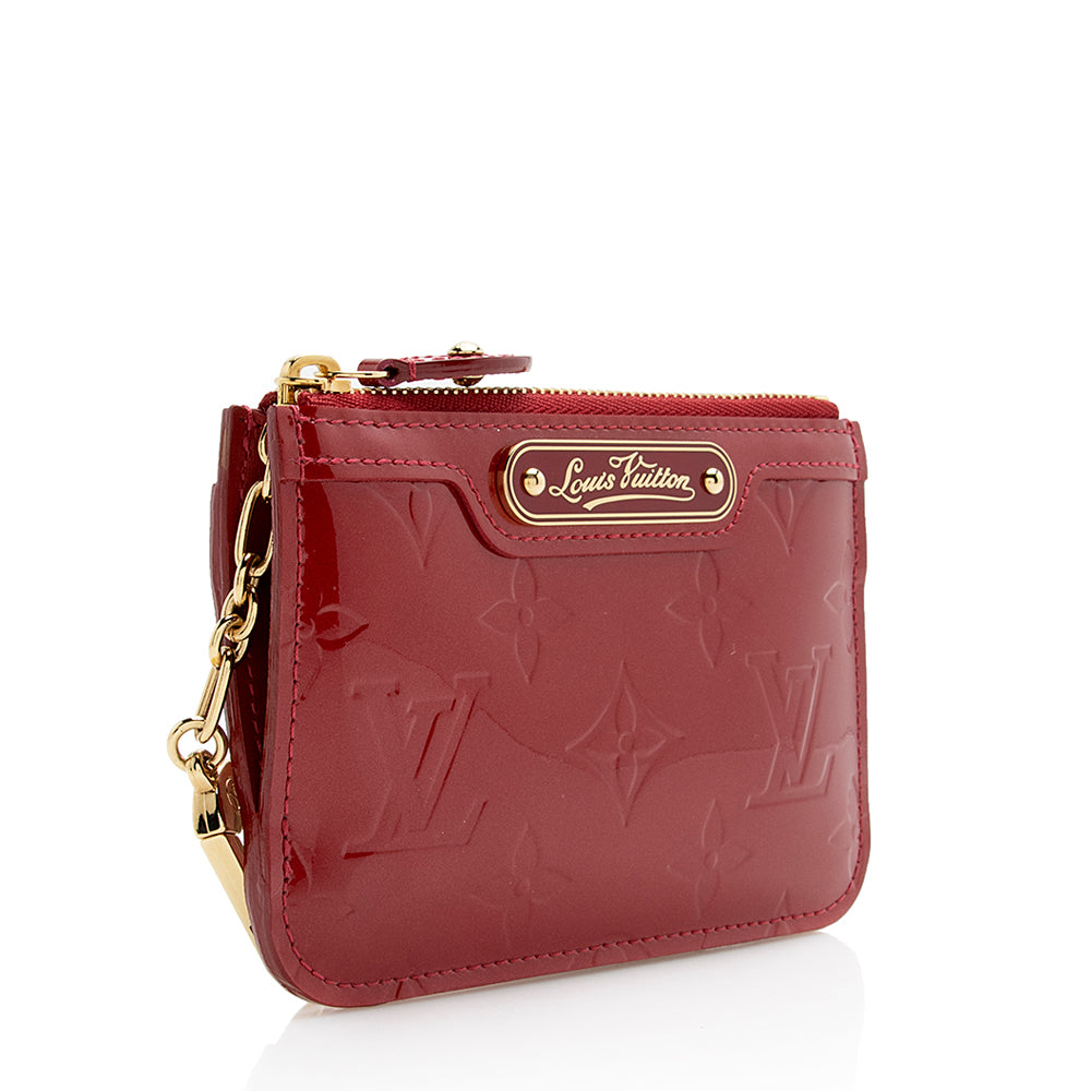 Louis Vuitton Monogram Vernis Key Pouch (SHF-22157)