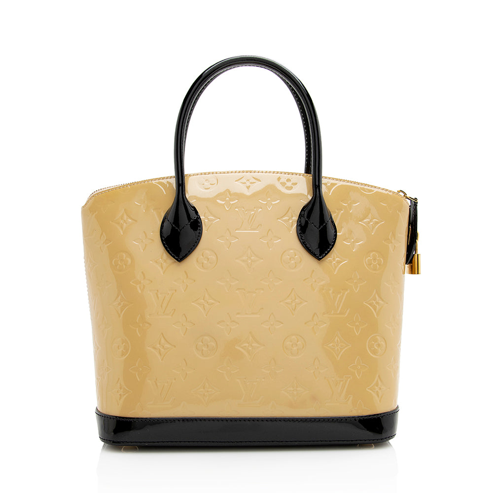 Louis Vuitton Monogram Vernis Lockit PM Satchel (SHF-21754)