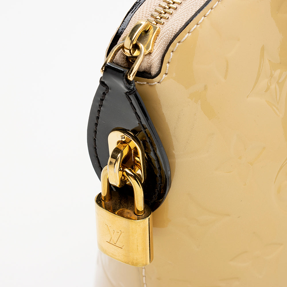 Louis Vuitton Monogram Vernis Lockit PM Satchel (SHF-21754)