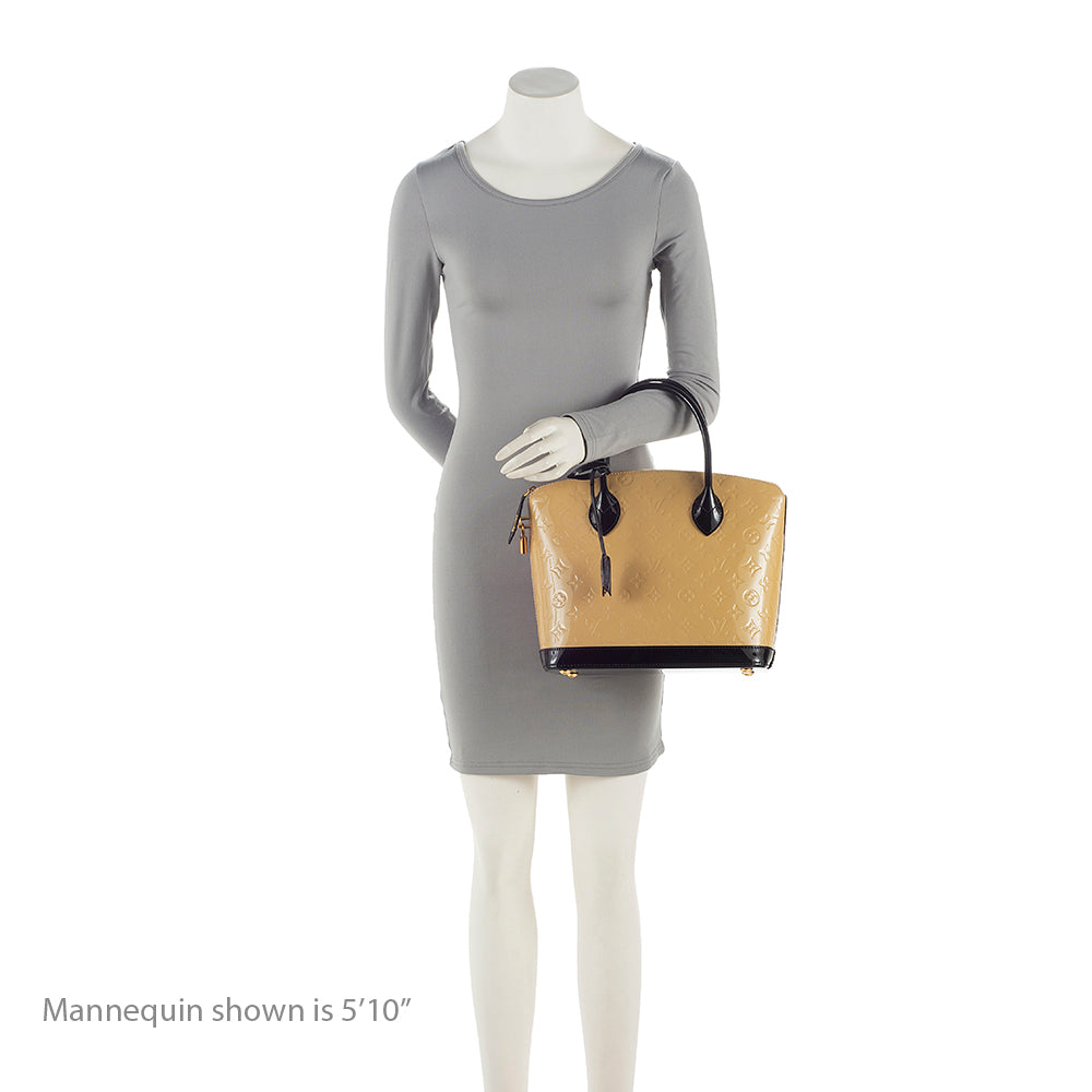 Louis Vuitton Monogram Vernis Lockit PM Satchel (SHF-21754)