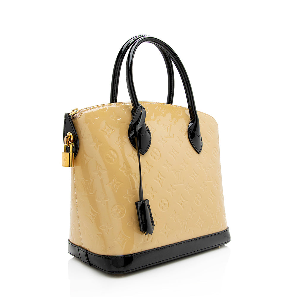 Louis Vuitton Monogram Vernis Lockit PM Satchel (SHF-21754)