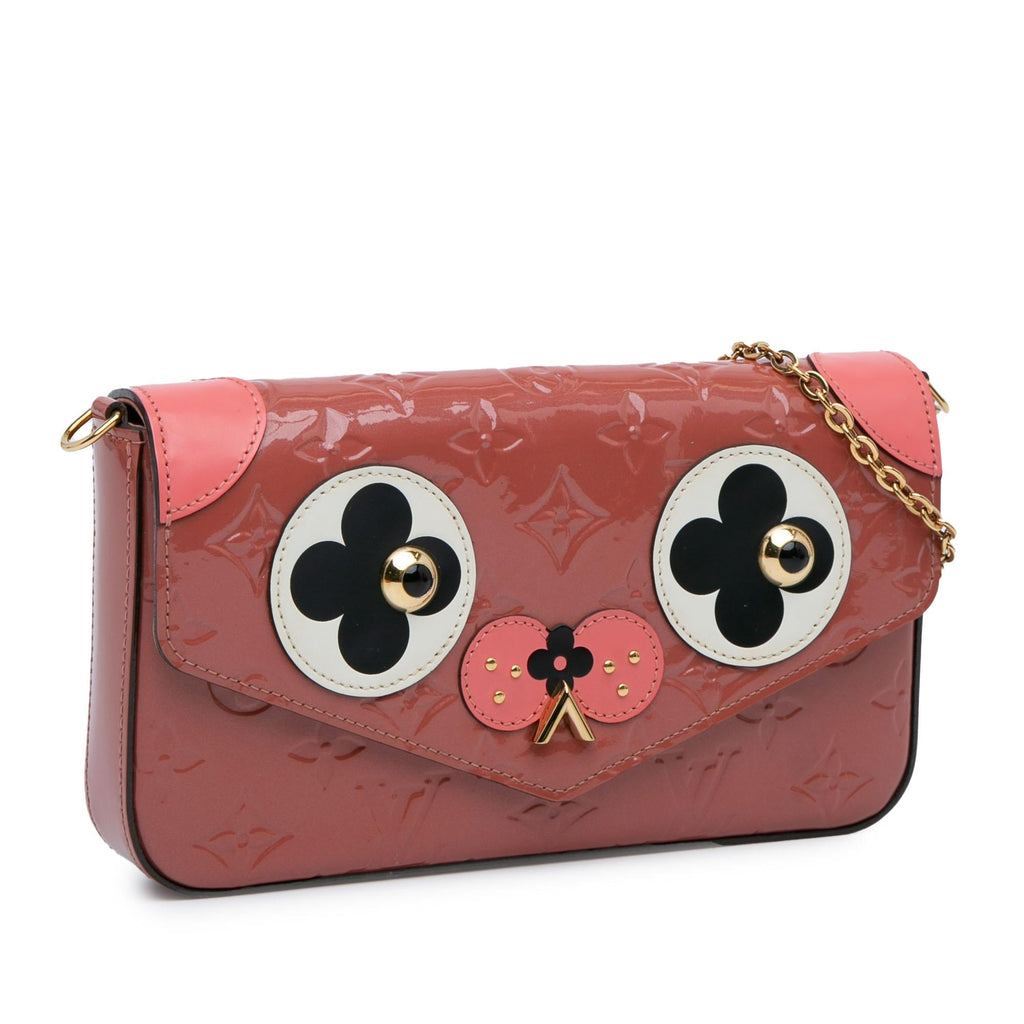 Louis Vuitton Monogram Vernis Pochette Felicie Valentine Dog (SHG-MbxcoD)