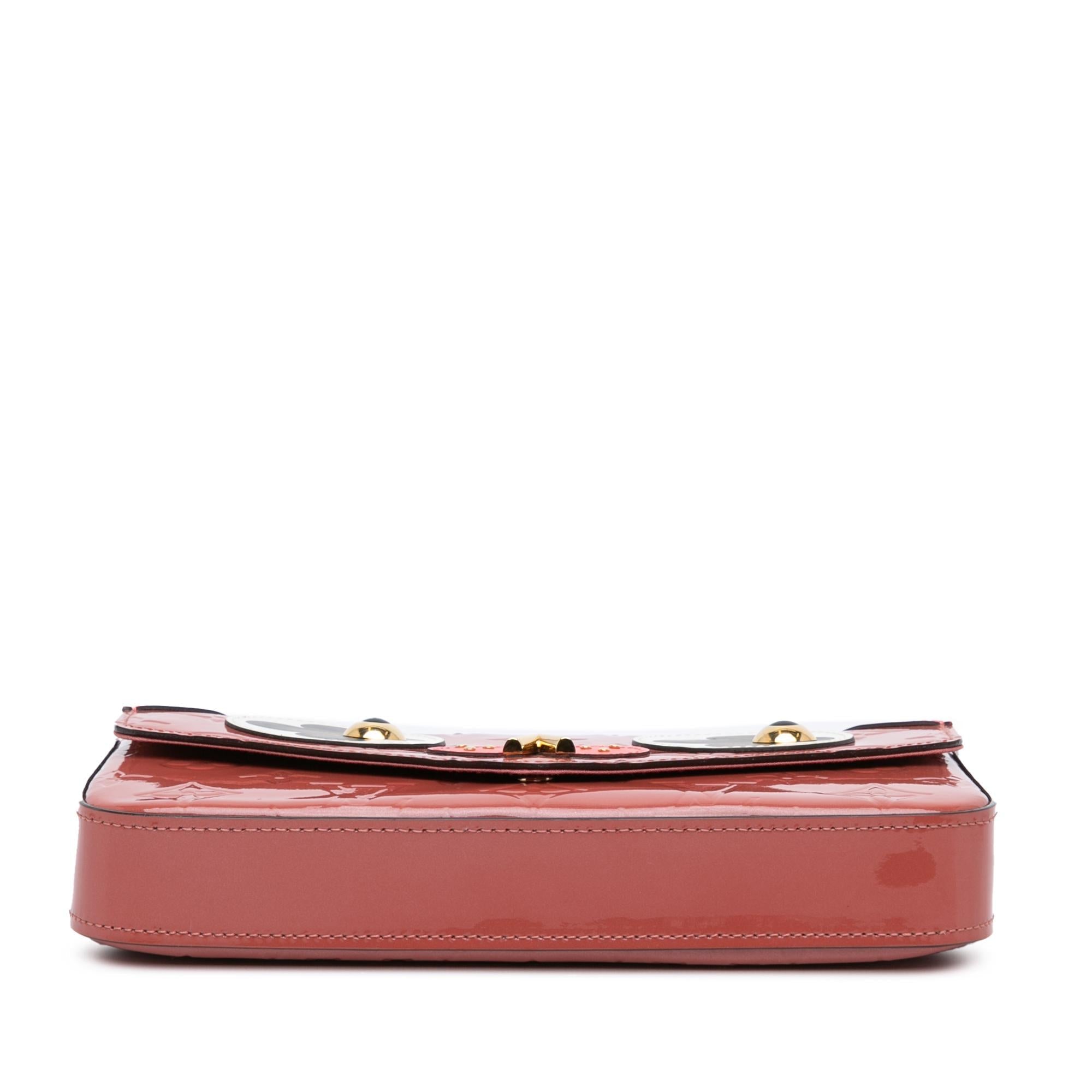 Louis Vuitton Monogram Vernis Pochette Felicie Valentine Dog