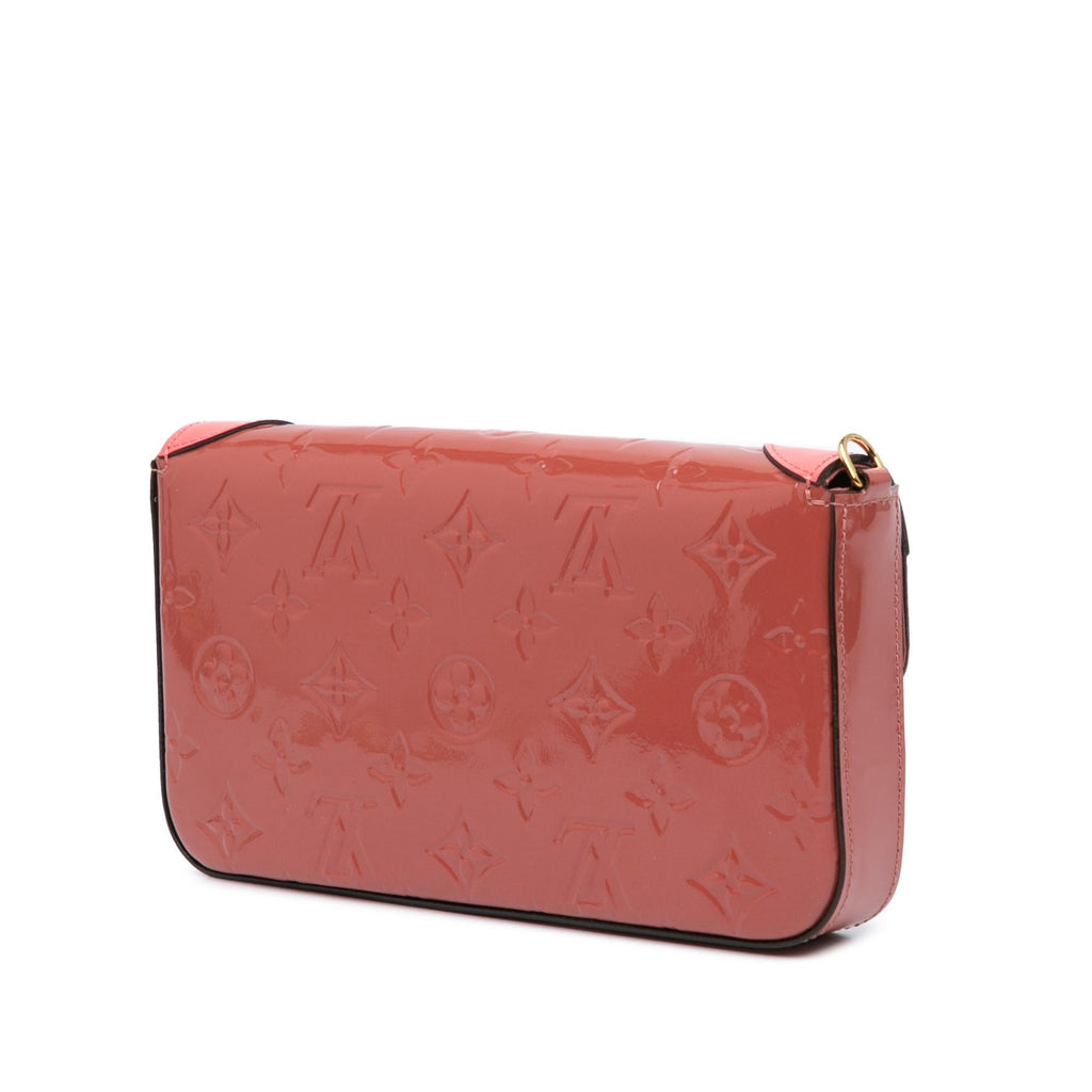 Louis Vuitton Monogram Vernis Pochette Felicie Valentine Dog