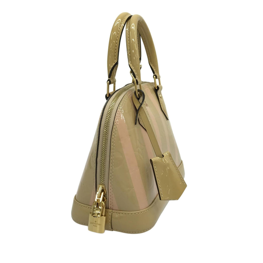 Louis Vuitton Monogram Vernis Rayures Alma BB (SHG-JU3Da7)