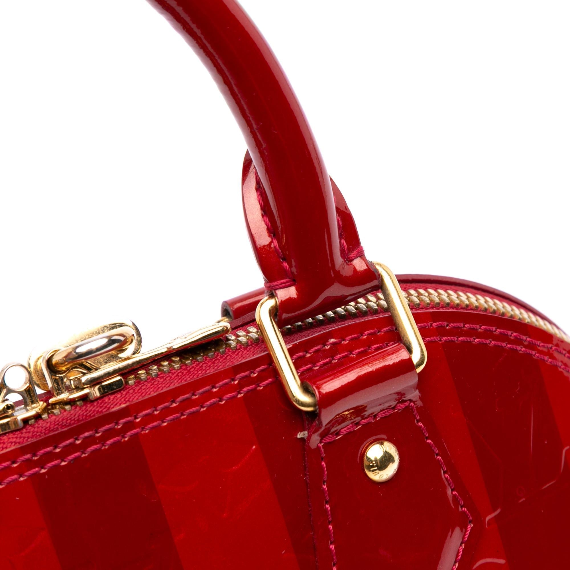 Louis Vuitton Monogram Vernis Rayures Alma BB