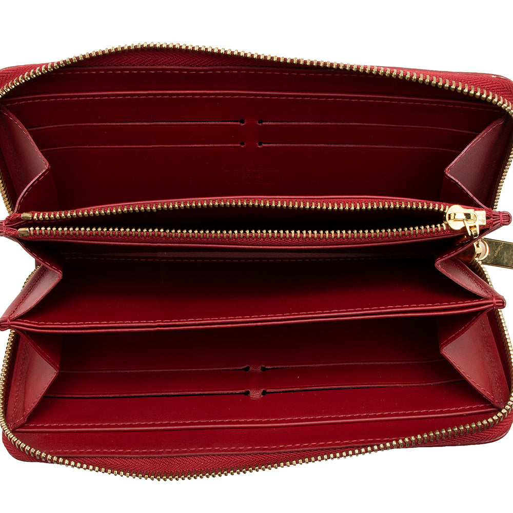 Louis Vuitton Monogram Vernis Rayures Zippy Wallet (SHF-15091)