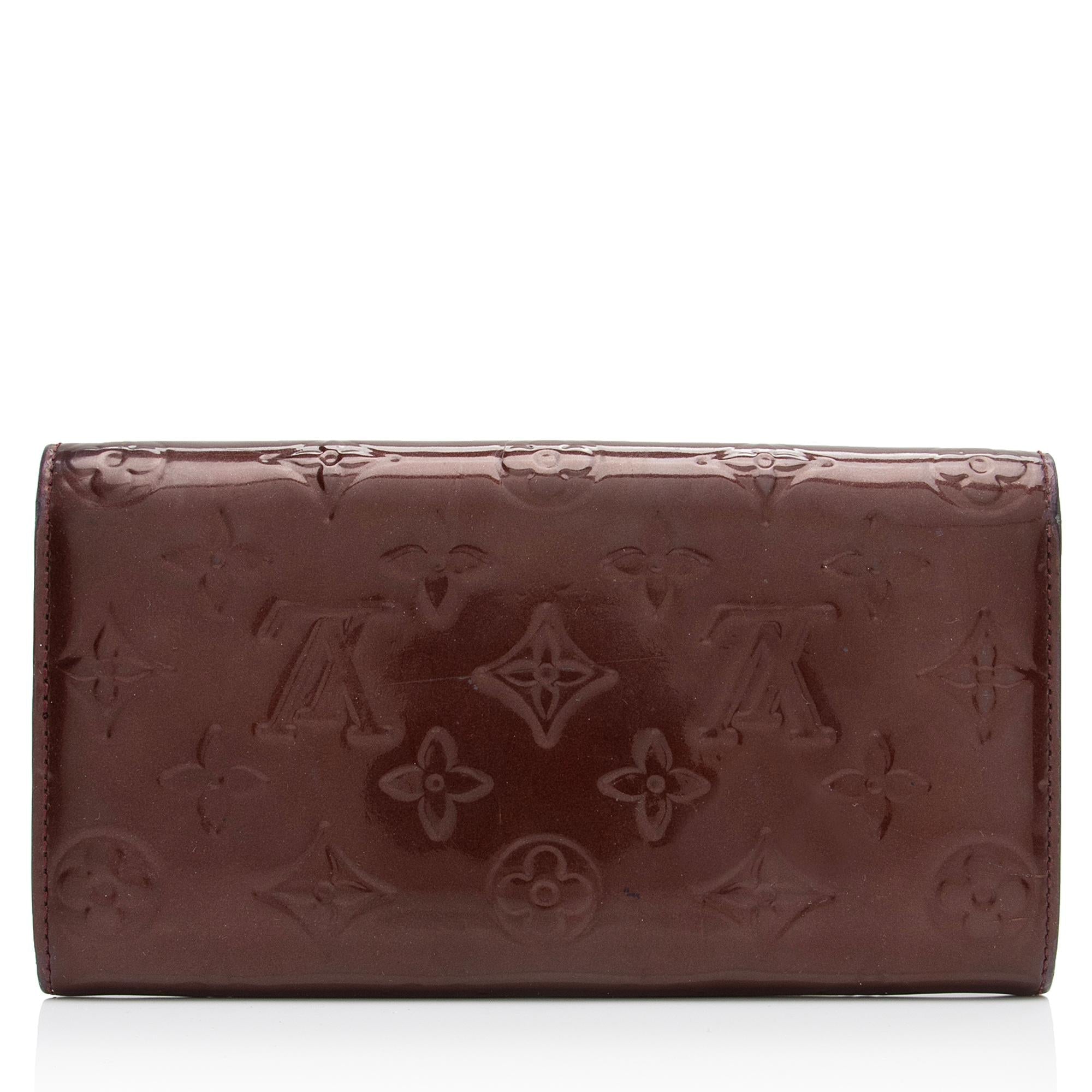 Louis Vuitton Monogram Vernis Sarah Wallet (SHF-23457)