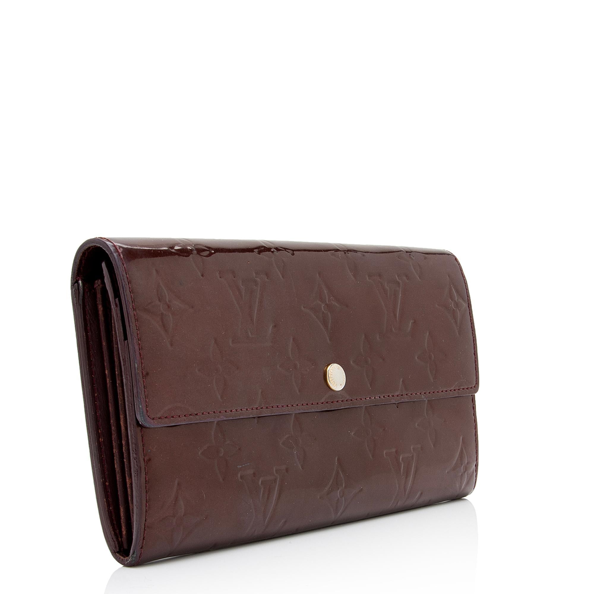 Louis Vuitton Monogram Vernis Sarah Wallet (SHF-23457)