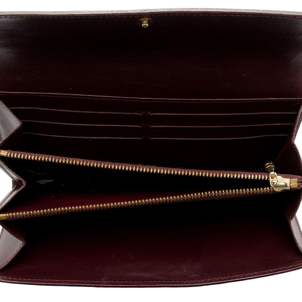 Louis Vuitton Monogram Vernis Sarah Wallet (SHF-1rZthq)