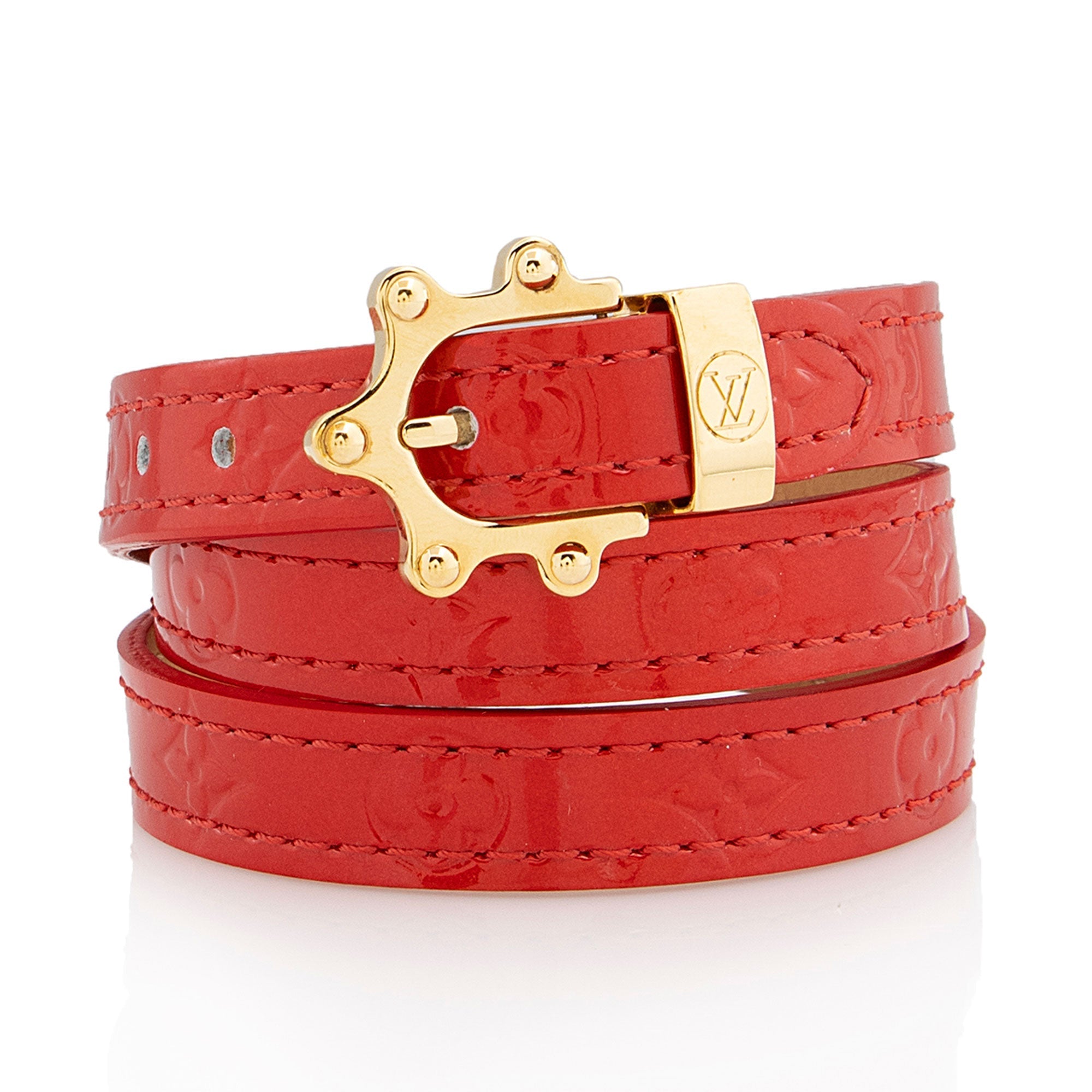 Louis Vuitton Monogram Vernis Triple Tour Wrap Bracelet