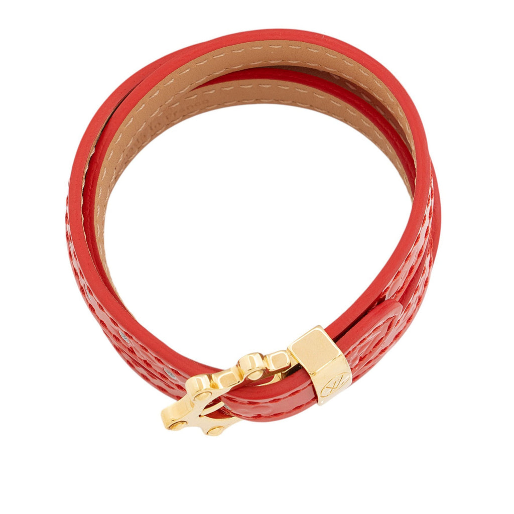 Louis Vuitton Monogram Vernis Triple Tour Wrap Bracelet