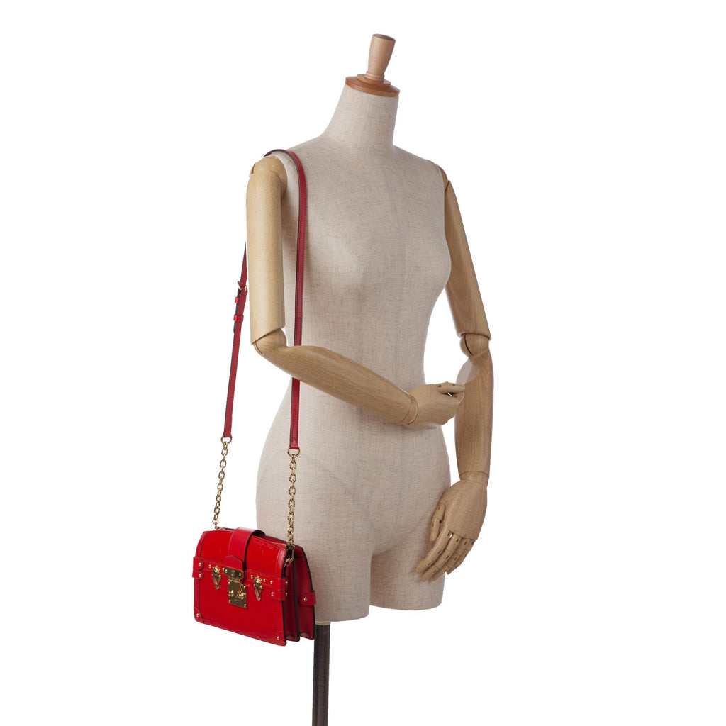 Louis Vuitton Monogram Vernis Trunk Clutch (SHG-nLop5s)