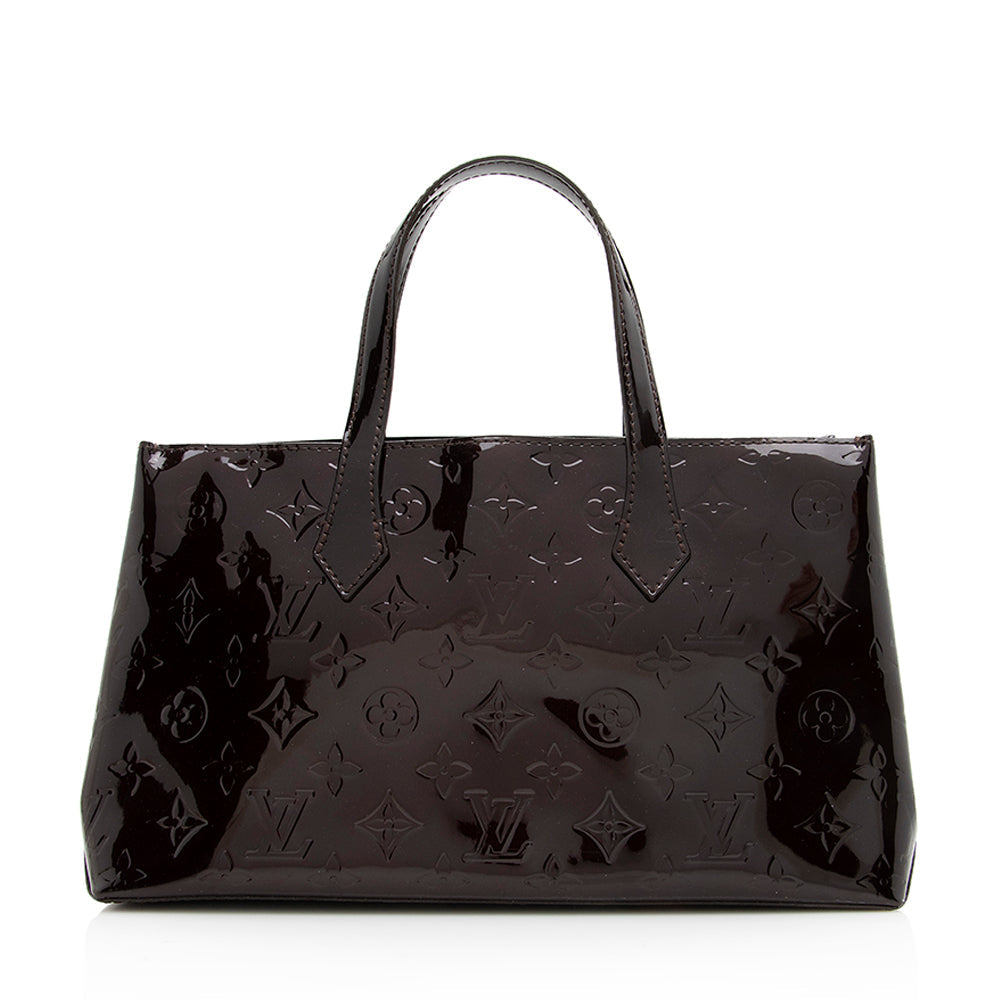 Louis Vuitton Monogram Vernis Wilshire PM Satchel (SHF-20018)