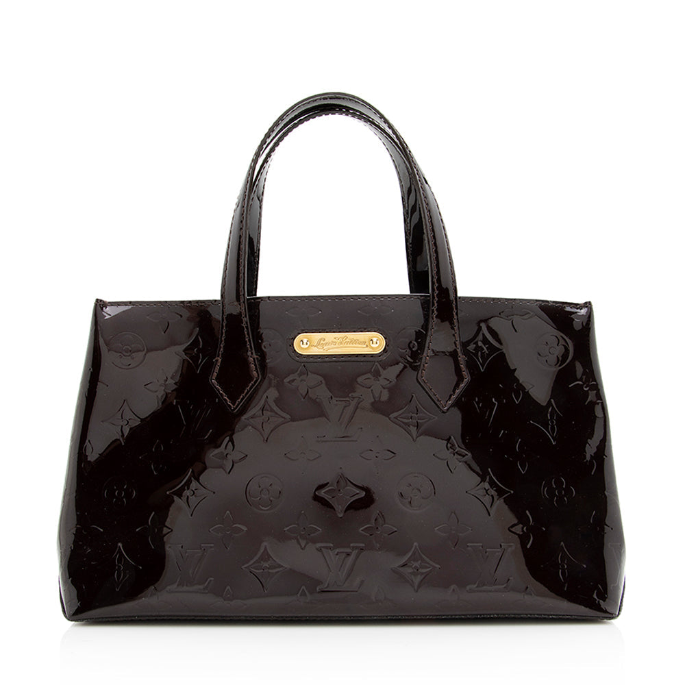 Louis Vuitton Monogram Vernis Wilshire PM Satchel (SHF-20018)