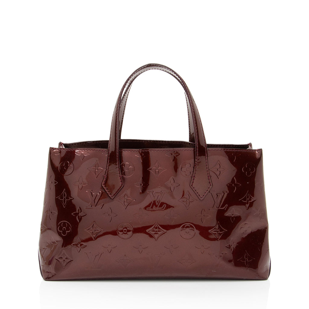 Louis Vuitton Monogram Vernis Wilshire PM Tote (SHF-eeeczU)