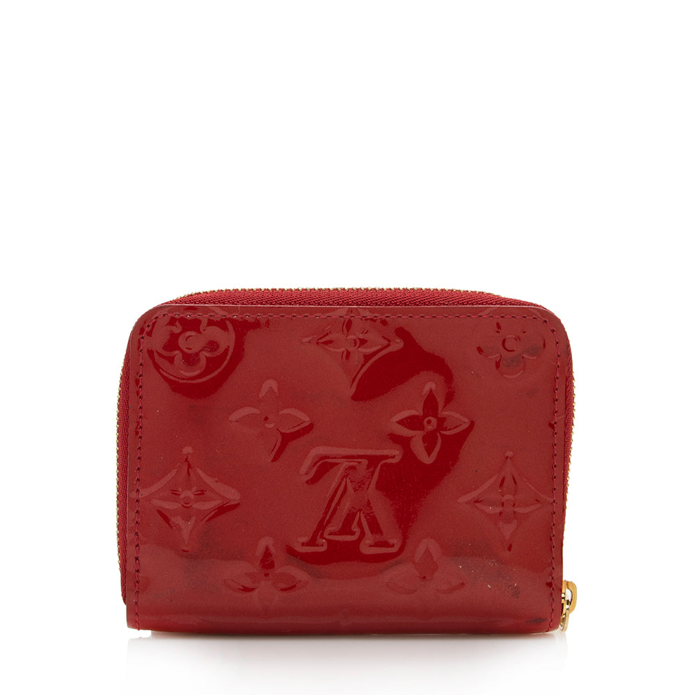 Louis Vuitton Monogram Vernis Zippy Coin Wallet (SHF-15405)