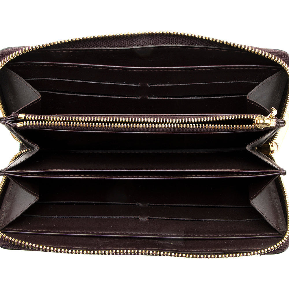 Louis Vuitton Monogram Vernis Zippy Wallet (SHF-19366)