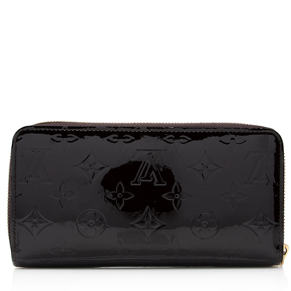 Louis Vuitton Monogram Vernis Zippy Wallet (SHF-20929)