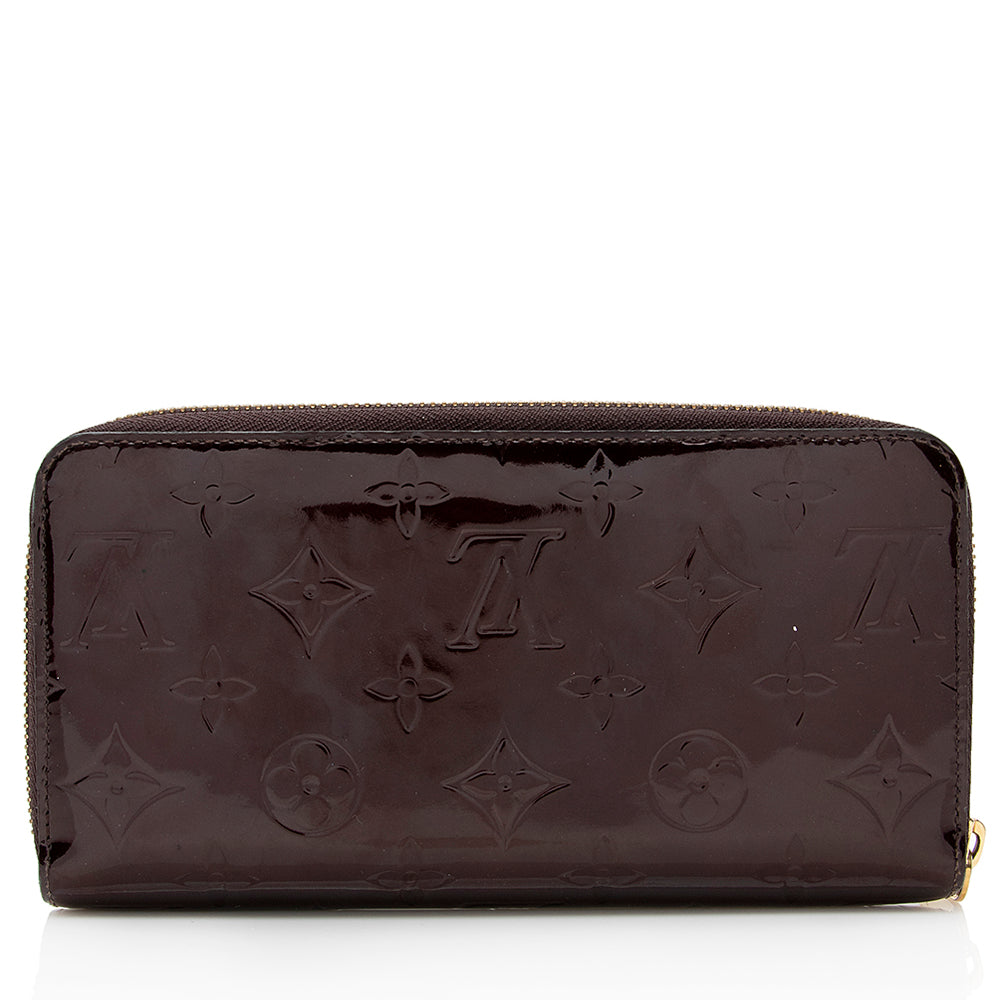 Louis Vuitton Monogram Vernis Zippy Wallet (SHF-20960)