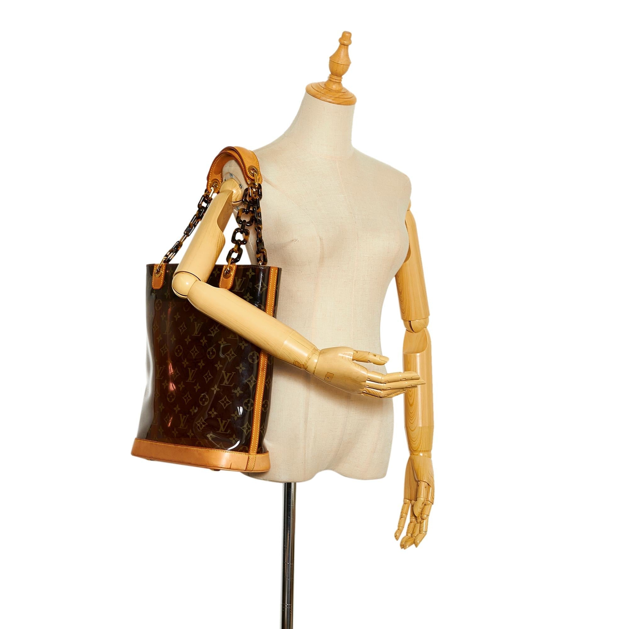 Louis Vuitton Monogram Vinyl Cabas Sac Ambre MM (SHG-KA6Dir)