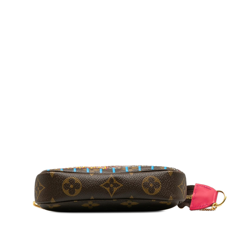 Louis Vuitton Monogram Vivienne Christmas Print Mini Pochette Accessoires (SHG-29g7ZR)